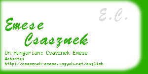 emese csasznek business card